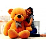 5 Feet Golden Brown Big Smile Bow Teddy Bear